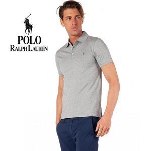 Polo Ralph Lauren Men Gray Polo Shirt Size Large